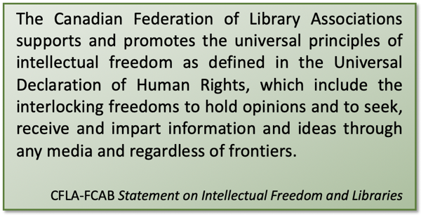 CFLA Statement on Intellectual Freedom and Libraries