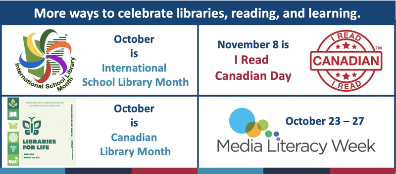 More ways to celebrate libraries, reading, and learning.