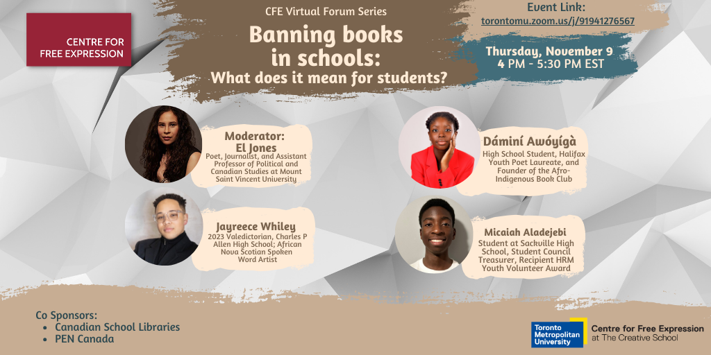 CFE Panel: Banning books in schools: What does it mean for students?